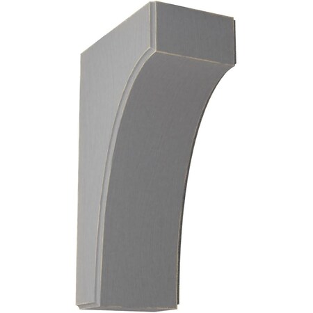 Ekena Millwork 3 1/2"W x 6"D x 10"H Clarksville Wood Vintage Decor Bracket, Pebble Grey BKTWD04X06X10CVPG